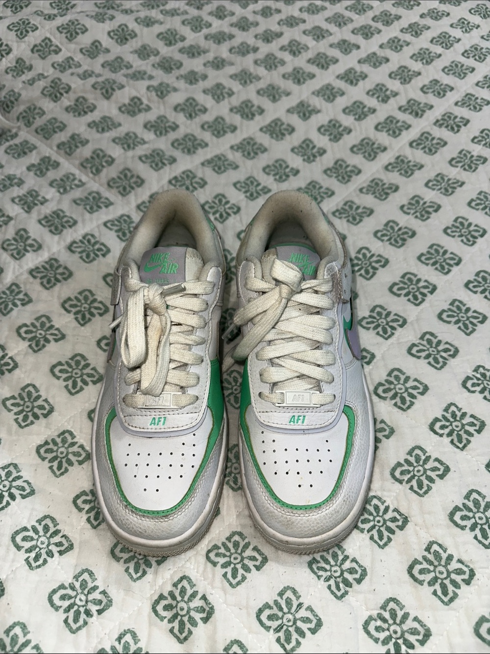 Nike Air Force 1 Low White with Green Accents